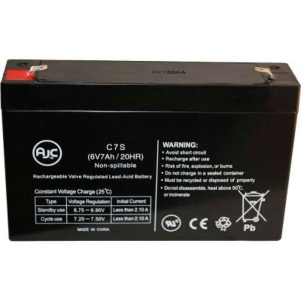 Battery Clerk AJC® MK ES7-6 (6V 7.2AH) 6V 7Ah Wheelchair Battery AJC-C7S-B-0-142229